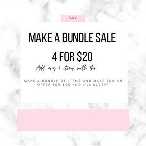 🛍 4/$20.   🛍🛍Bundle Deal. Bundle and save !!